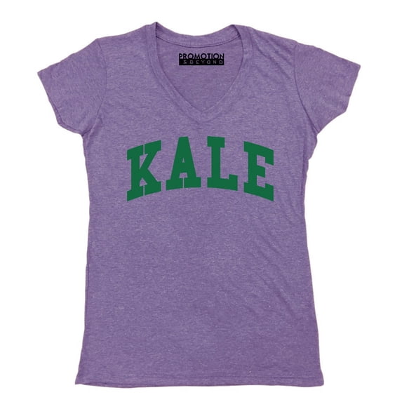 P&B Kale G. Women's V-neck, L, Heather Purple