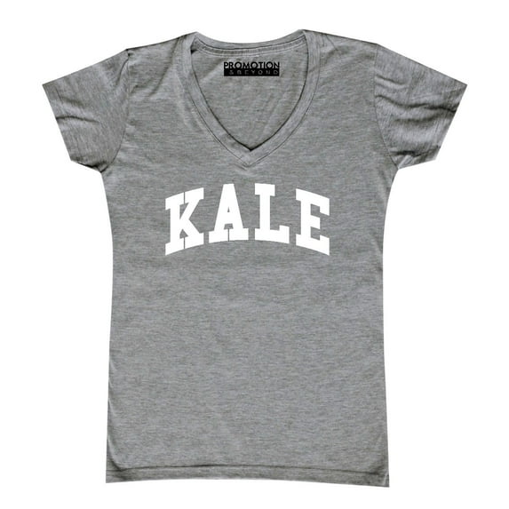 P&B Kale W. Women's V-neck, XL, Heather Grey