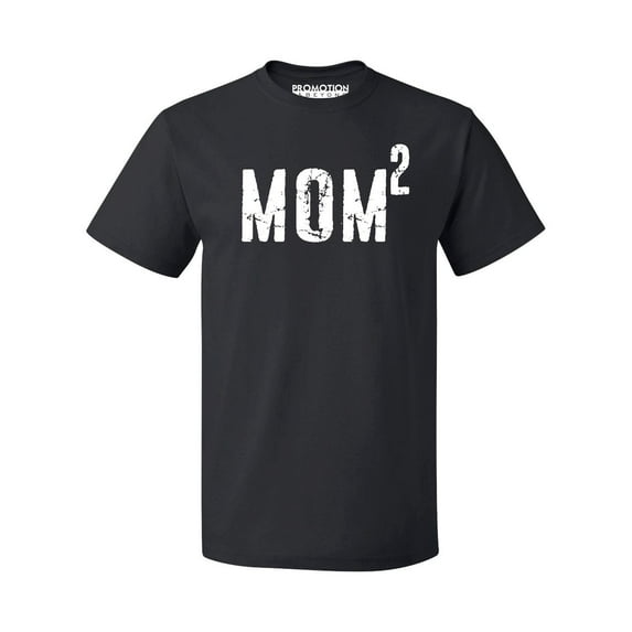 P&B Mom of 2, Mom Squared Men's T-shirt, Black, S