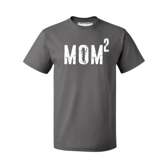 P&B Mom of 2, Mom Squared Men's T-shirt, Charcoal, 3XL