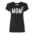 thumbnail image 1 of P&B Mom of 2, Mom Squared Women's T-shirt, Black, L, 1 of 2