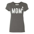 thumbnail image 1 of P&B Mom of 2, Mom Squared Women's T-shirt, Charcoal, S, 1 of 2