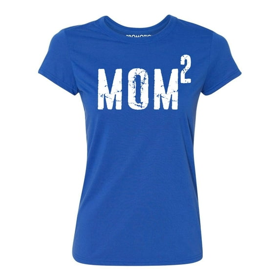 P&B Mom of 2, Mom Squared Women's T-shirt, Royal, M
