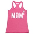 thumbnail image 1 of P&B Mom of 2, Mom Squared Women's Tank Top, Heather Pink, 2XL, 1 of 2