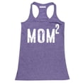 thumbnail image 1 of P&B Mom of 2, Mom Squared Women's Tank Top, Heather Purple, XL, 1 of 2
