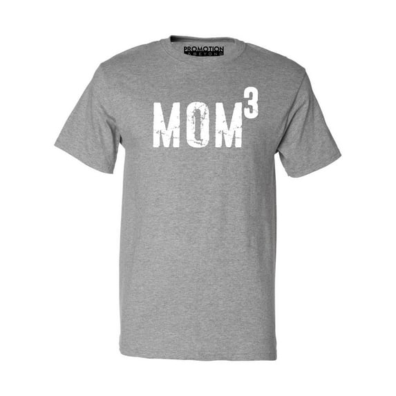 P&B Mom of 3, Mom Cubed Men's T-shirt, Heather Gray, S