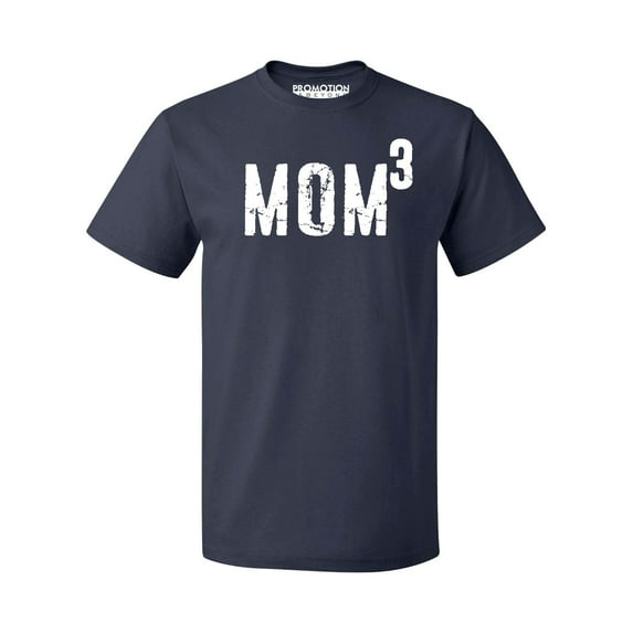 P&B Mom of 3, Mom Cubed Men's T-shirt, Navy, XL