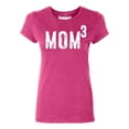 thumbnail image 1 of P&B Mom of 3, Mom Cubed Women's T-shirt, Cyber Pink, 3XL, 1 of 2