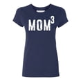 thumbnail image 1 of P&B Mom of 3, Mom Cubed Women's T-shirt, Navy, 2XL, 1 of 2