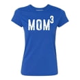 thumbnail image 1 of P&B Mom of 3, Mom Cubed Women's T-shirt, Royal, M, 1 of 2