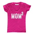 thumbnail image 1 of P&B Mom of 3, Mom Cubed Women's V-neck, Pink, M, 1 of 2