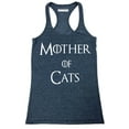 thumbnail image 1 of P&B Mother of Cats Funny Women's Tank Top, Heather Navy, M, 1 of 2