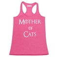 thumbnail image 1 of P&B Mother of Cats Funny Women's Tank Top, Heather Pink, M, 1 of 2
