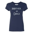 thumbnail image 1 of P&B Mother of Dogs Funny Women's T-shirt, Navy, S, 1 of 2