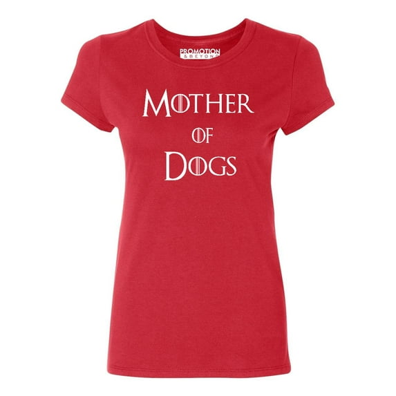 P&B Mother of Dogs Funny Women's T-shirt, Red, L