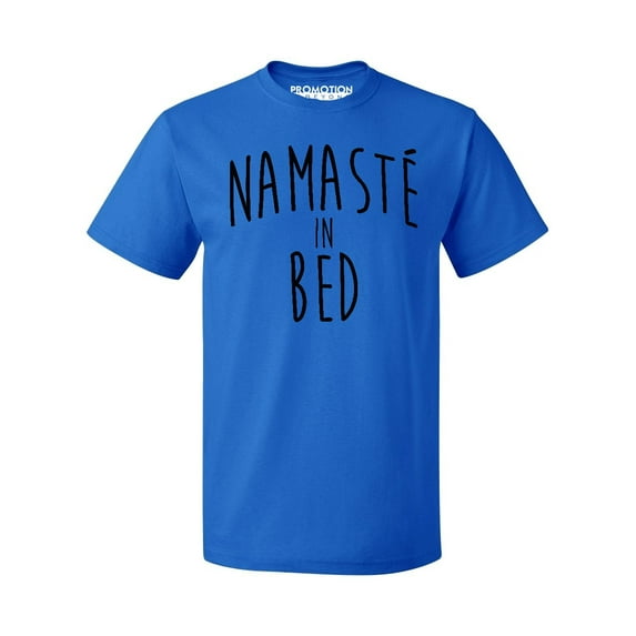 P&B Namaste In Bed Men's T-shirt, XL, Royal