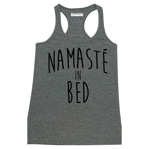 P&B Namaste In Bed Women's Tank Top, 2XL, H. Charcoal