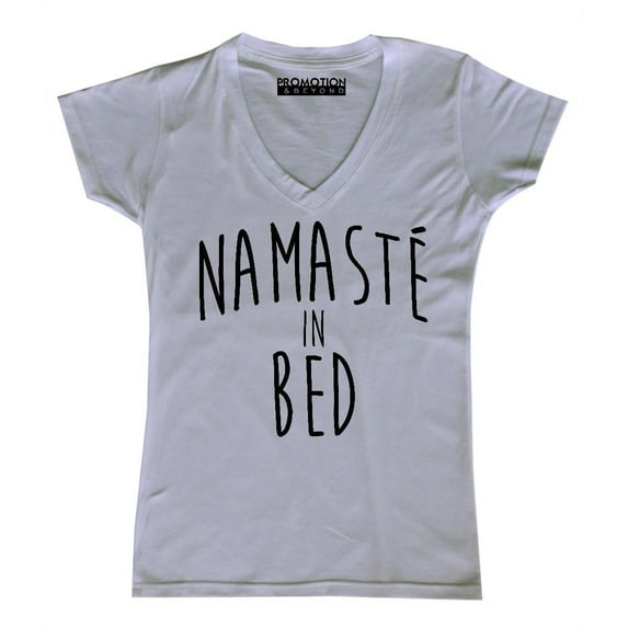 P&B Namaste In Bed Women's V-neck, L, White