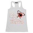 thumbnail image 1 of P&B Never Trust an Atom they Make Up Everything Women's Tank Top, White, S, 1 of 2