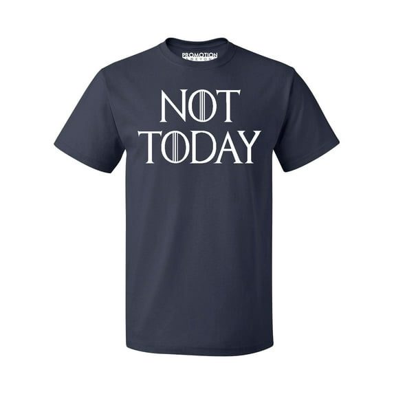 P&B Not Today God of Death Funny Novelty T-shirt Men's T-shirt, L, Navy