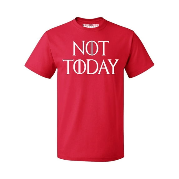 P&B Not Today God of Death Funny Novelty T-shirt Men's T-shirt, L, Red