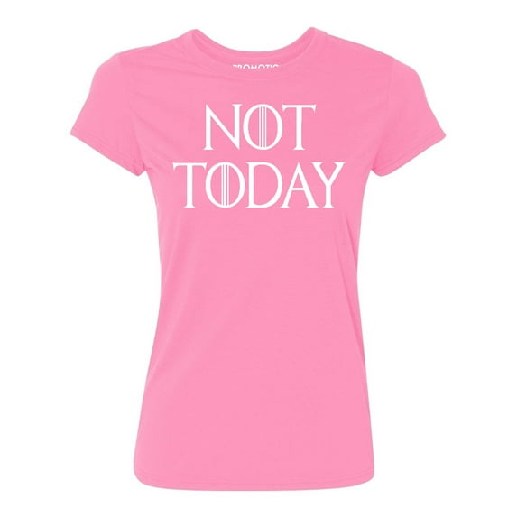 P&B Not Today God of Death Funny Novelty T-shirt Women's T-shirt, 2XL, Azalea Pink
