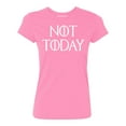 thumbnail image 1 of P&B Not Today God of Death Funny Novelty T-shirt Women's T-shirt, 3XL, Azalea Pink, 1 of 2