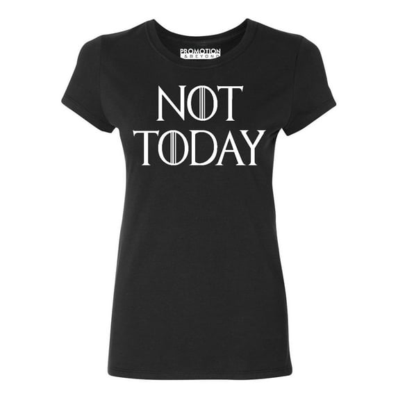 P&B Not Today God of Death Funny Novelty T-shirt Women's T-shirt, 3XL, Black