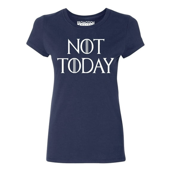 P&B Not Today God of Death Funny Novelty T-shirt Women's T-shirt, S, Navy