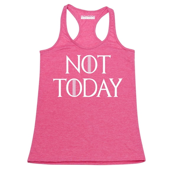 P&B Not Today God of Death Funny Novelty T-shirt Women's Tank Top, 2XL, H. Pink
