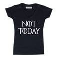 thumbnail image 1 of P&B Not Today God of Death Funny Novelty T-shirt Women's V-neck, XL, Black, 1 of 2