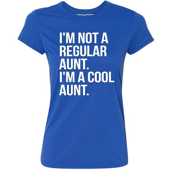 P&B Not a Regular Aunt I'm a Cool Aunt Women's T-shirt, Royal, 3XL