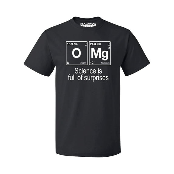 P&B OMG Element Science is Full of Surprises Men's T-shirt, Black, XL