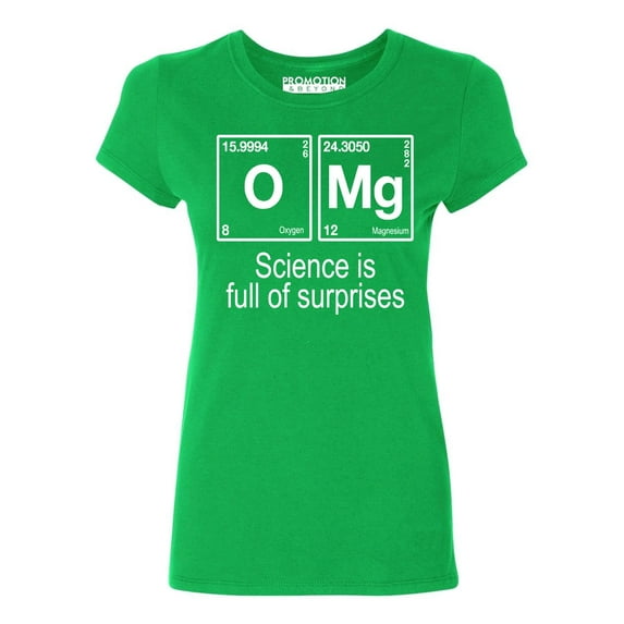P&B OMG Element Science is Full of Surprises Women's T-shirt, Green, XL