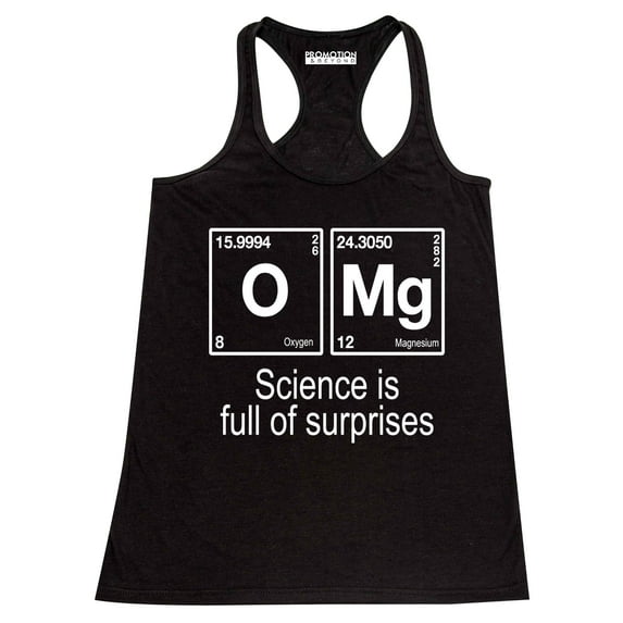 P&B OMG Element Science is Full of Surprises Women's Tank Top, Black, L