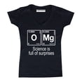 thumbnail image 1 of P&B OMG Element Science is Full of Surprises Women's V-neck, Black, S, 1 of 2