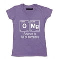 thumbnail image 1 of P&B OMG Element Science is Full of Surprises Women's V-neck, Heather Purple, XL, 1 of 2