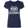 thumbnail image 1 of P&B Only Great Mom Get Promoted to Grandma Women's T-shirt, Navy, XL, 1 of 2