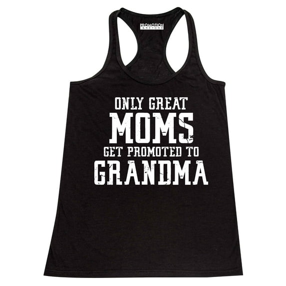 P&B Only Great Mom Get Promoted to Grandma Women's Tank Top, Black, S