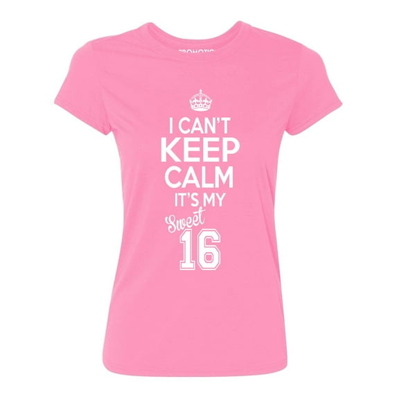 P&B SWEET SIXTEEN IT'S MY BIRTHDAY! Women's T-shirt, Azalea Pink, XL