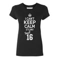 thumbnail image 1 of P&B SWEET SIXTEEN IT'S MY BIRTHDAY! Women's T-shirt, Black, 3XL, 1 of 2