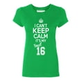 thumbnail image 1 of P&B SWEET SIXTEEN IT'S MY BIRTHDAY! Women's T-shirt, Green, 3XL, 1 of 2