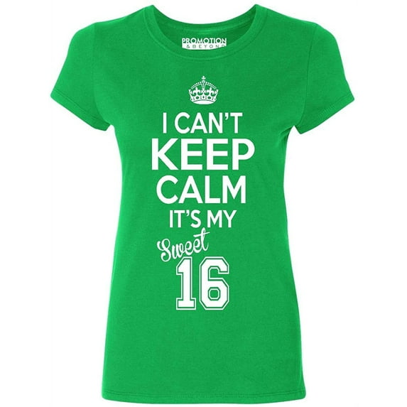 P&B SWEET SIXTEEN IT'S MY BIRTHDAY! Women's T-shirt, Green, M