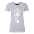 thumbnail image 1 of P&B SWEET SIXTEEN IT'S MY BIRTHDAY! Women's T-shirt, Heather Gray, 3XL, 1 of 2