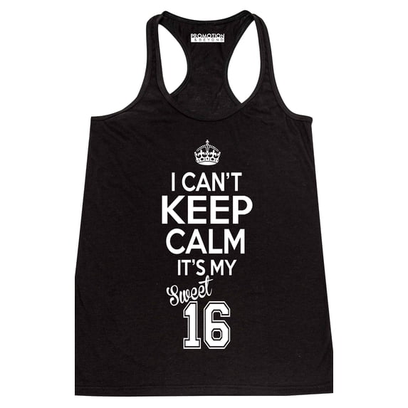 P&B SWEET SIXTEEN IT'S MY BIRTHDAY! Women's Tank Top, Black, S