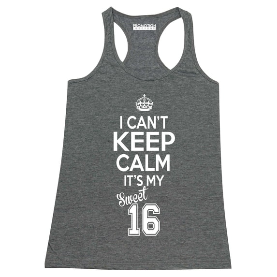 P&B SWEET SIXTEEN IT'S MY BIRTHDAY! Women's Tank Top, Heather Charcoal, 2XL
