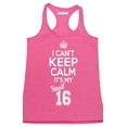 thumbnail image 1 of P&B SWEET SIXTEEN IT'S MY BIRTHDAY! Women's Tank Top, Heather Pink, XL, 1 of 2