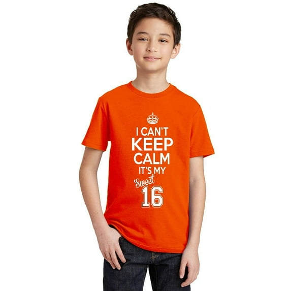 P&B SWEET SIXTEEN IT'S MY BIRTHDAY! Youth T-shirt, Orange, XL