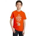 thumbnail image 1 of P&B SWEET SIXTEEN IT'S MY BIRTHDAY! Youth T-shirt, Orange, XS, 1 of 2