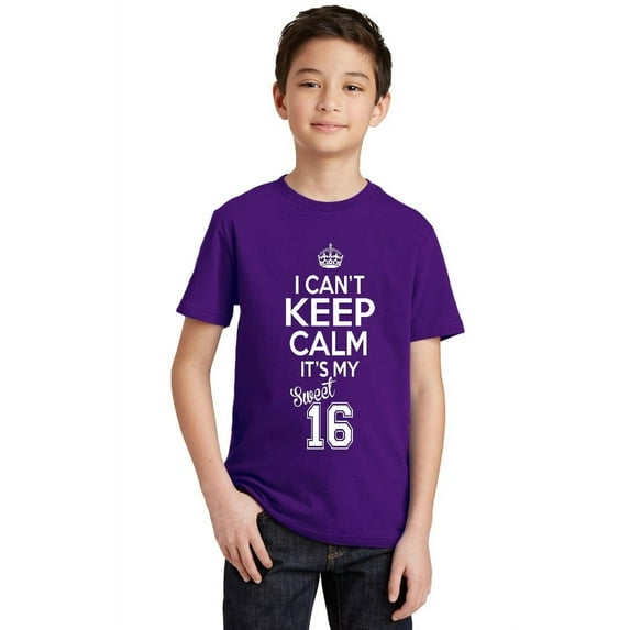 P&B SWEET SIXTEEN IT'S MY BIRTHDAY! Youth T-shirt, Purple, L
